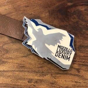 Mozzillo Luxury Denim Buckle Belt 40”